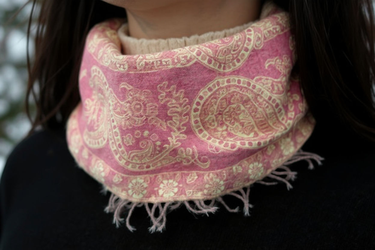 Pink Paisley Muffler
